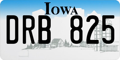 IA license plate DRB825
