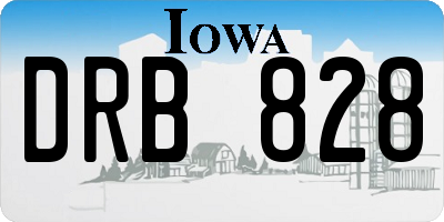 IA license plate DRB828