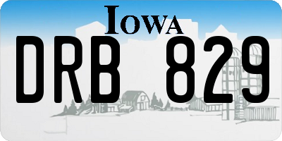 IA license plate DRB829