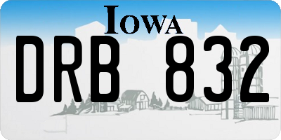 IA license plate DRB832