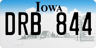 IA license plate DRB844