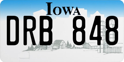 IA license plate DRB848