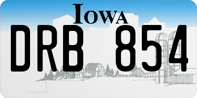 IA license plate DRB854