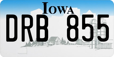 IA license plate DRB855