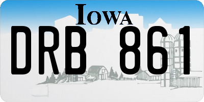 IA license plate DRB861
