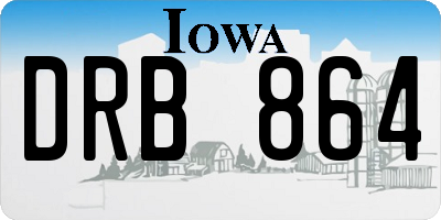 IA license plate DRB864
