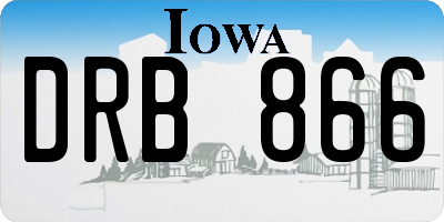 IA license plate DRB866
