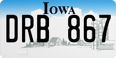 IA license plate DRB867