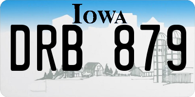 IA license plate DRB879