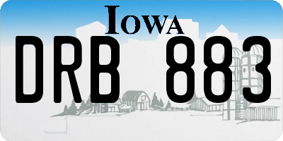 IA license plate DRB883