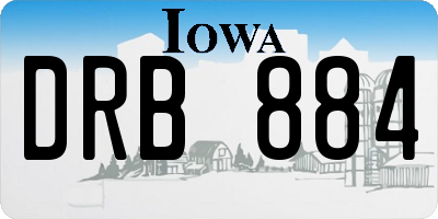 IA license plate DRB884