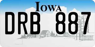 IA license plate DRB887