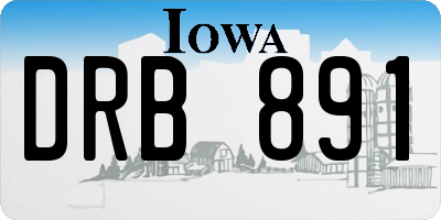 IA license plate DRB891