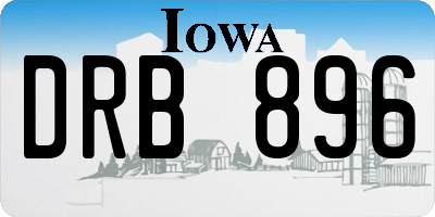 IA license plate DRB896