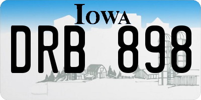 IA license plate DRB898