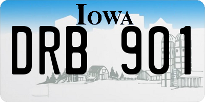IA license plate DRB901