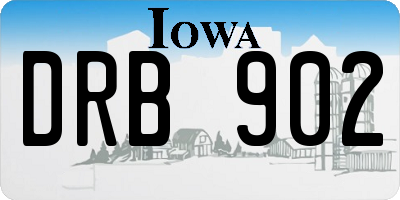 IA license plate DRB902