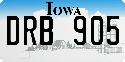 IA license plate DRB905