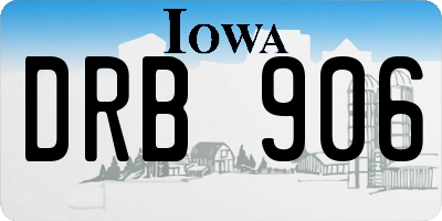 IA license plate DRB906