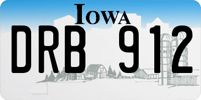 IA license plate DRB912