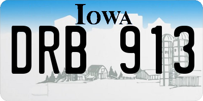 IA license plate DRB913