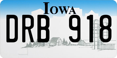 IA license plate DRB918