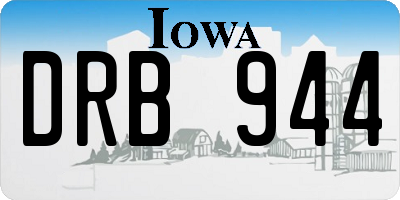 IA license plate DRB944