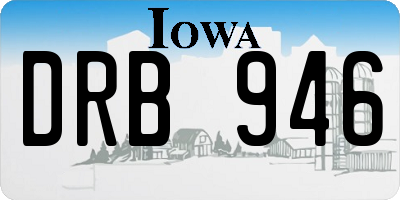 IA license plate DRB946