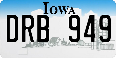 IA license plate DRB949