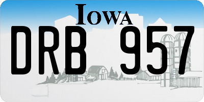 IA license plate DRB957