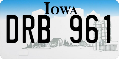 IA license plate DRB961