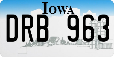 IA license plate DRB963