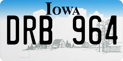IA license plate DRB964