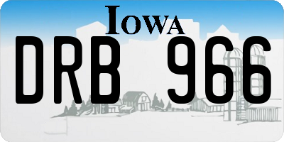 IA license plate DRB966