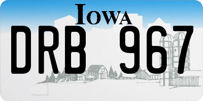 IA license plate DRB967