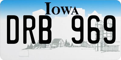 IA license plate DRB969
