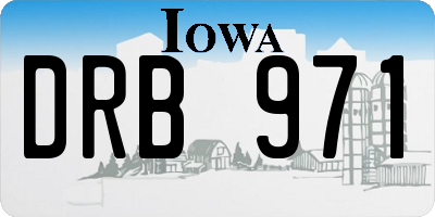 IA license plate DRB971