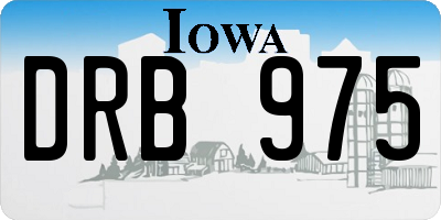 IA license plate DRB975