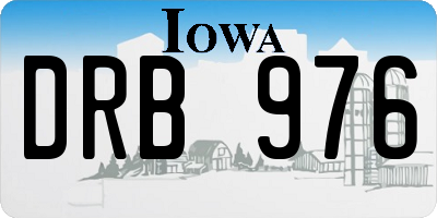 IA license plate DRB976