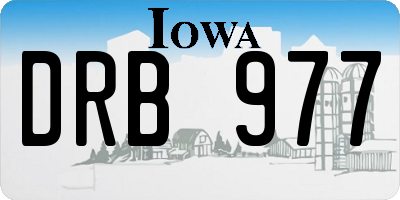 IA license plate DRB977