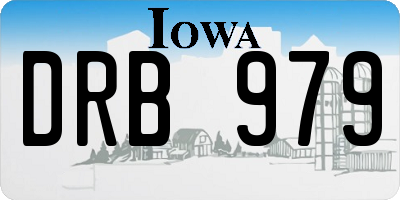 IA license plate DRB979