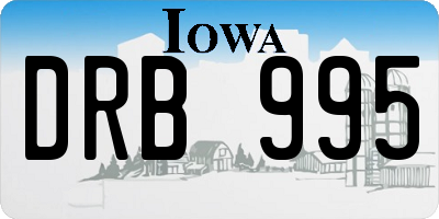 IA license plate DRB995