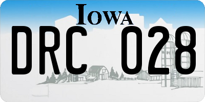 IA license plate DRC028