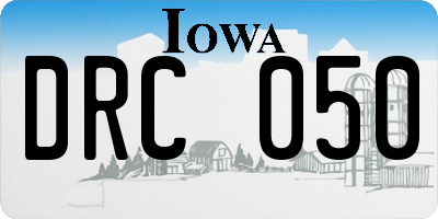 IA license plate DRC050