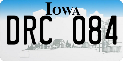 IA license plate DRC084