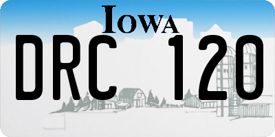 IA license plate DRC120