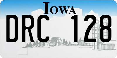 IA license plate DRC128