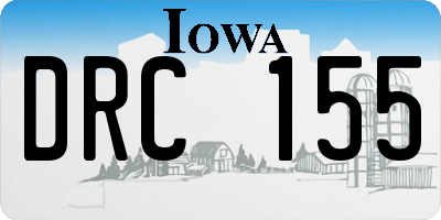 IA license plate DRC155