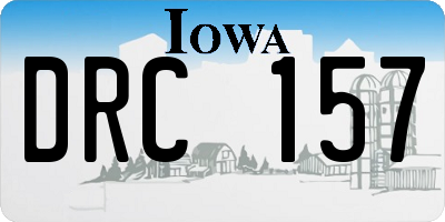 IA license plate DRC157