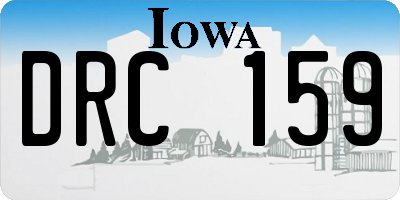 IA license plate DRC159